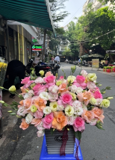 Giỏ hoa để bàn 01