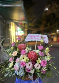 Giỏ hoa để bàn 04