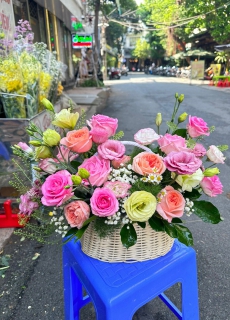 Giỏ hoa để bàn 05