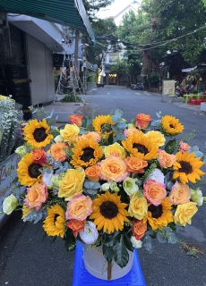 Gỏi hoa để bàn 07